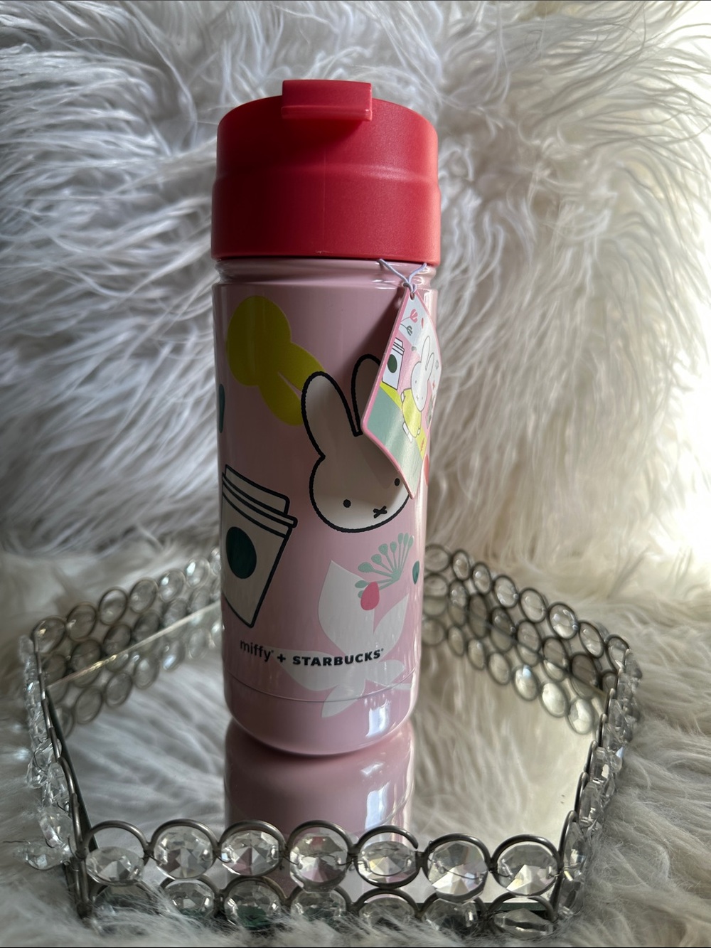 Starbucks Pink and Red Miffy Travel Bottle